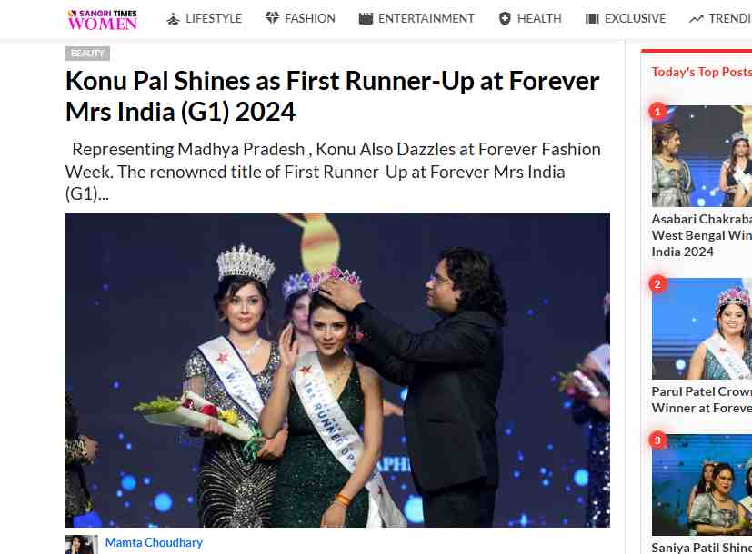 Forever Mrs India 2024 First Runner Up | Konu Pal